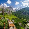 Vue sur le massif de La Meije depuis La Grave