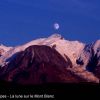 La lune sur le Mont Blanc