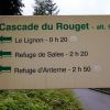 Panneau  la cascade du Rouget