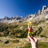Mulebar devant le Massif des Cerces, dans les Alpes
