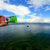 Barre Mulebar devant le lac Lman