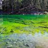 Couleurs impressionnantes du lac Vert dans les Hautes-Alpes (Lago Verde)