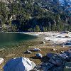 On arrive au bout du lac de Gaube