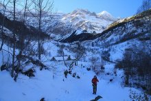 Randonn�e en raquettes � neige � la cabane de Pailla