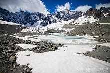 Lac du Glacier d'Arsine depuis le Casset