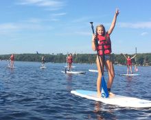 Yoga SUP sur le lac de Lacanau