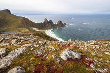 Randonne jusqu'au sommet de Mtind dans l'archipel des Vesteralen en Norvge