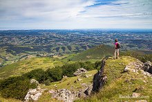 Mondarrain depuis Espelette par Zuharretako Lepoa et le Col des Trois Croix