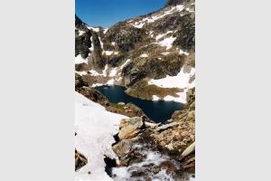 Lac d'Ariel en venant du refuge de Larribet.