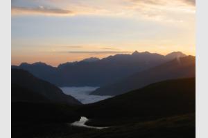 Depuis le lac des Espcires au petit matin