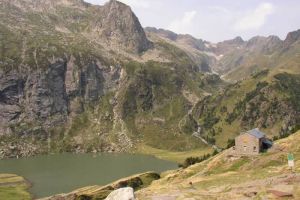 Refuge d'Espingo depuis les granges d'Astau