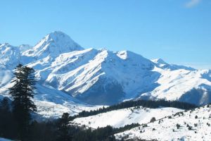 Pic du Midi de Bigorre sous la neige le 1er janvier 2005