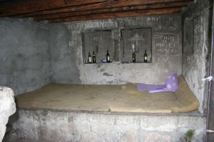 Intrieur de la cabane d'Aygues Cluses