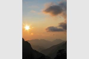 Coucher de soleil sur la terrasse du C arrozzu