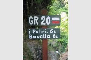 Panneau du GR 20