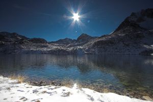 Soleil sur le lac dets Coubous