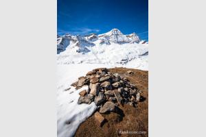 Cairn au sommet du pic de la Pahule