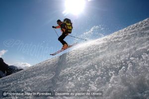 Aneto, descente du glacier