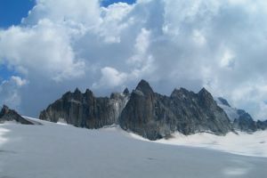 Aiguilles Dores depuis le refuge du Trient