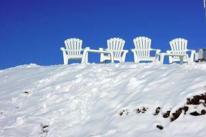 Hautacam dans les Pyrnes sous la neige