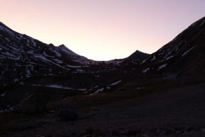 Coucher de soleil au Col du Galibier