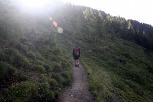 Dpart de la randonne au Lac de Souliers