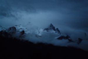 Fin de journe sur le mont Fairview dans les Rocheuses