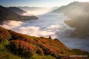 Coucher de soleil sur la valle de Barges