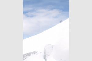 Corde montant  l'Aiguille du Midi