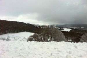 Le plateau de l'Aubrac sous son manteau de neige