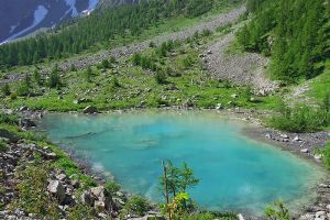 Lac de la Douche, Alpes, randonne au lac du Glacier d'Arsine