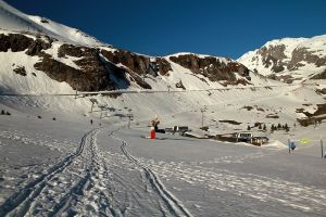 Dbut de la rando : il y a beaucoup de neige