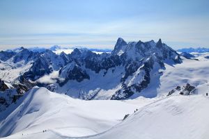 Panorama depuis les terrasses de l'Aiguille du Midi