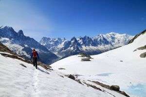 Le lac Blanc et le Mont Blanc