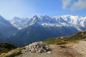 Point de vue sur le massif du Mont Blanc