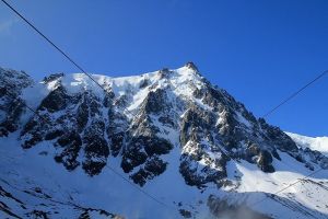 Monte  l'aiguille du Midi par le tlphrique