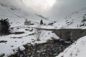Raquettes  neige au pont de la Gaubie