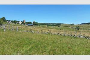 Vue du village d'Aubrac par en-dessous