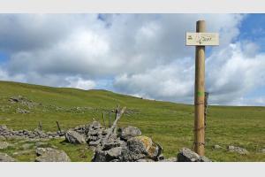Aubrac au coeur, panneau randonne
