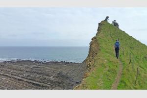 Monte  flanc de falaise sur le Flysch