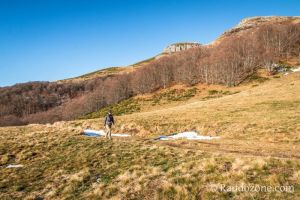Monte tranquille vers le col