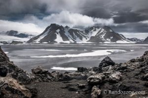 Gros nuages sur le trek du Laugavegur