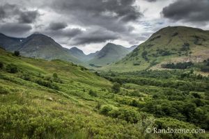 Dbut de la randonne vers le PAP de Glencoe