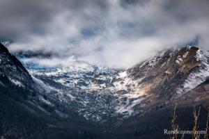 Dbut de la rando sous les nuages