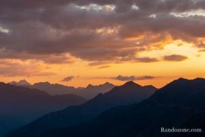 Le soleil se couche au Tourmalet