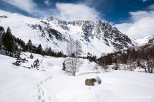 En descendant vers la valle de l'Ayr