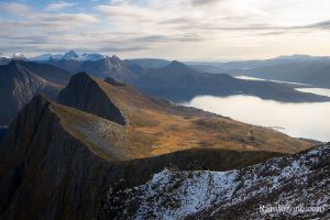 Depuis la dernire crte juste avant le sommet Husfjellet