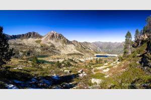 Lac Blanc et lac Dets Coubous sur la mme photo