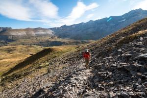 Dbut de la monte vers le pic de Bouneu