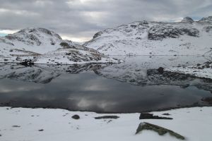 Lac Bersau avec les premires neige de l'hiver